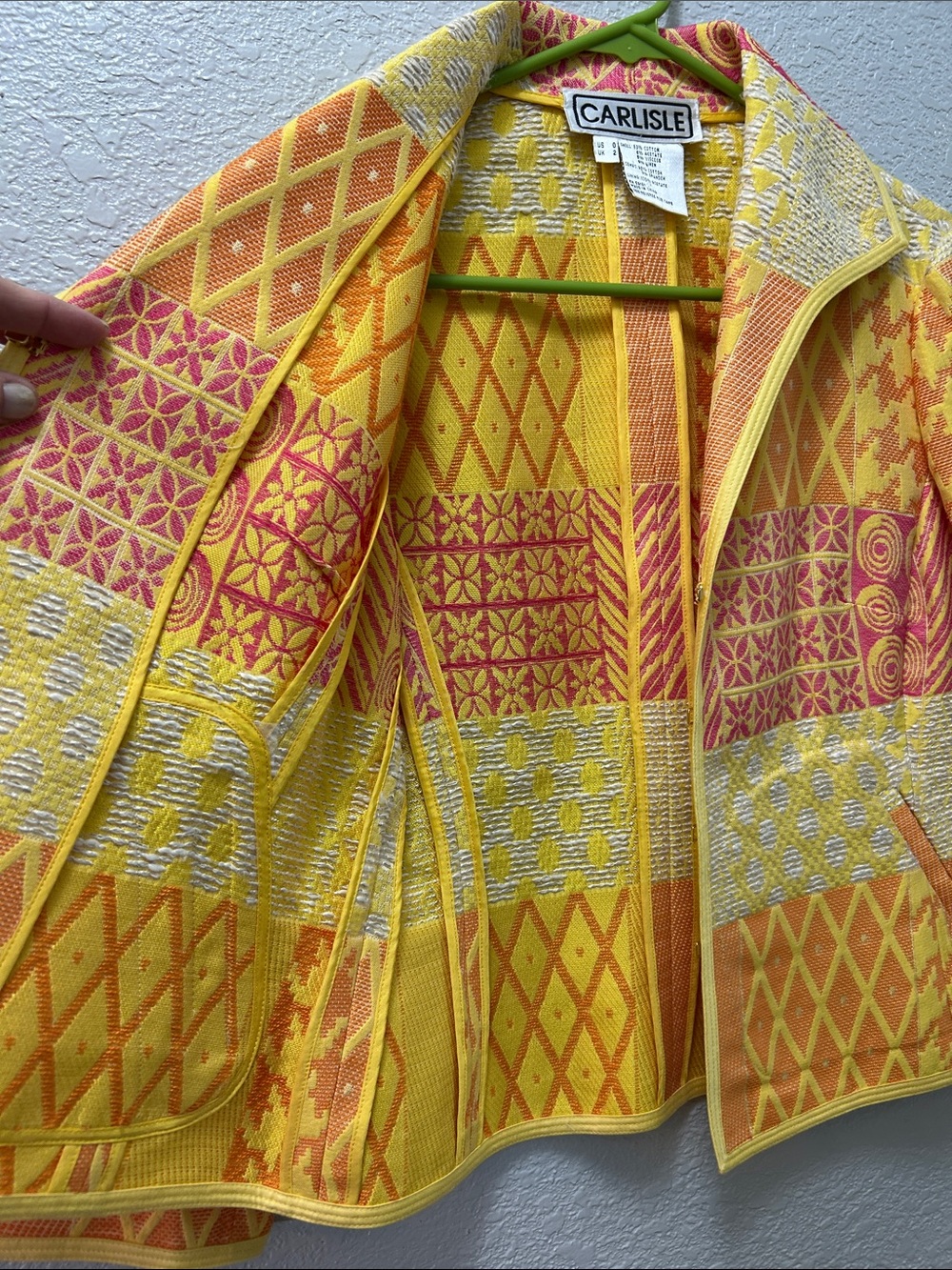 Vintage Carlisle Yellow and Orange Patchwork jacket - Picture 11 of 14